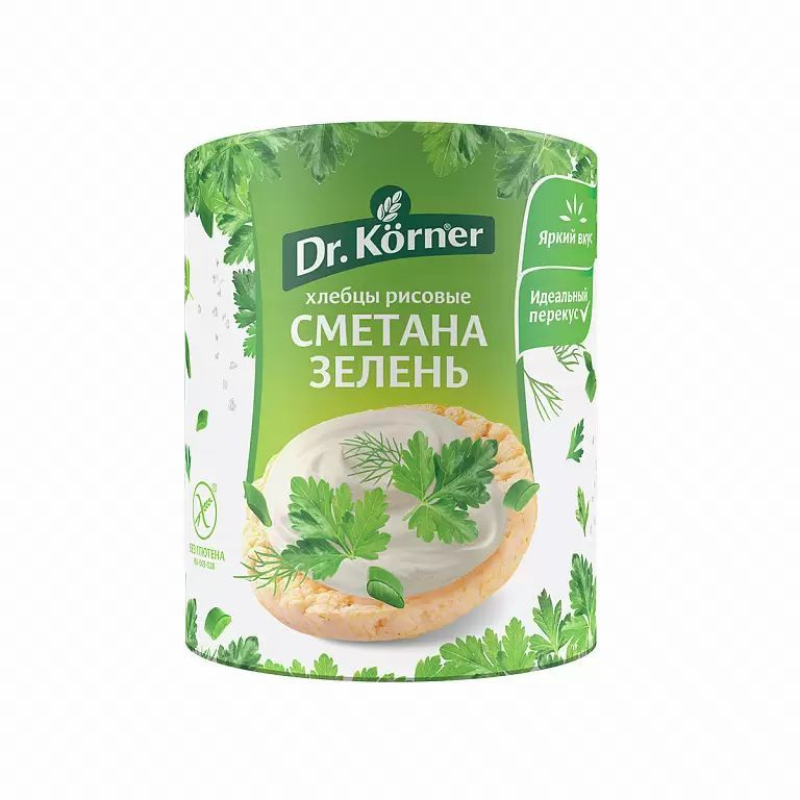 Хлебцы рисовые со сметаной и зеленью 80г Dr.Korner 