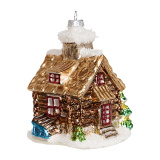 Украшение Избушка (стекло) 8,5х9х11,5 см 243053
