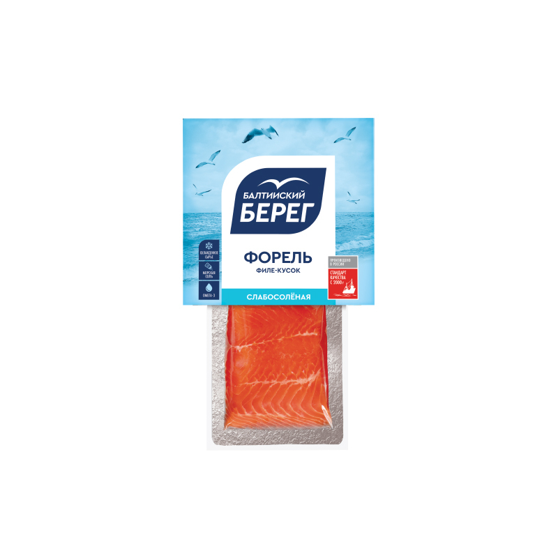 Форель филе-кусок с/с 150г Балтийский берег
