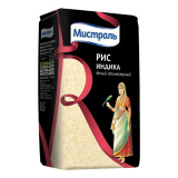 Рис Индика Мистраль белый длиннозерный 500г