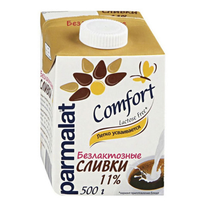 Сливки Parmalat 11% Comfort безлактозные 0,5л 