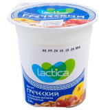Йогурт Греческий двухслойный с печеным яблокои и карамелью 3,4% 120г Lactica тф-стакан