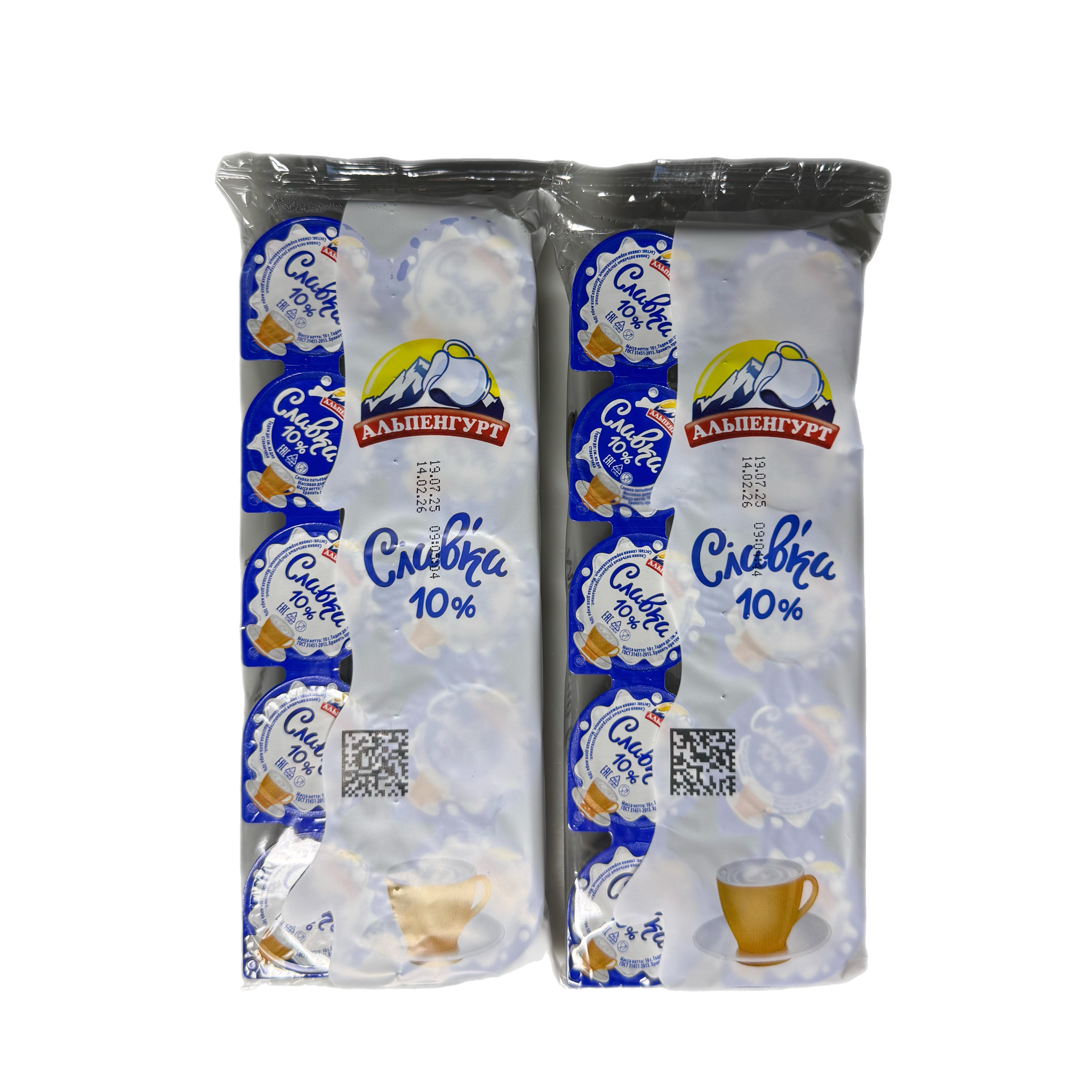 Сливки Альпенгурт порц. 10*10г 