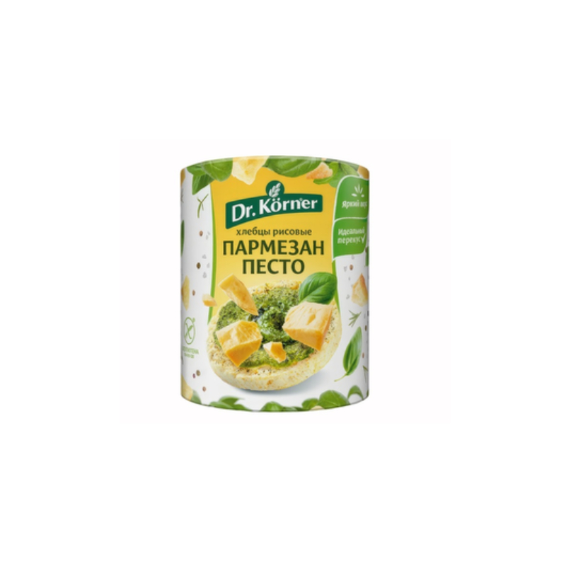 Хлебцы Рисовые с песто и пармезаном 80г Dr.Komer