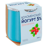 Йогурт Коломенский термостатный 5% Земляника140 г Керамика