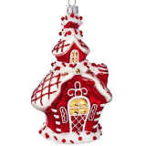 Украшение Теремок (стекло) 9х5,7х14,5 см GLT 746