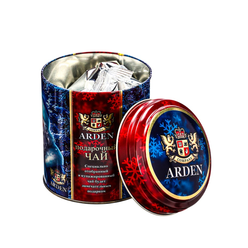 Чай Арден НГ Подарочный мята черный лист 100г ж/б