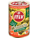 Оливки зеленые с лососем ITLV 314мл ж/б 