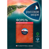 Форель подкопченая филе-ломтики 120г Русское море