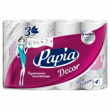 Бумаж. полотенца PAPIA Decor 3 слоя 4 рулона 
