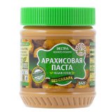 Паста арахисовая  б/сахара с кусочками арахиса 340г  Экстра  Азбука Продуктов 