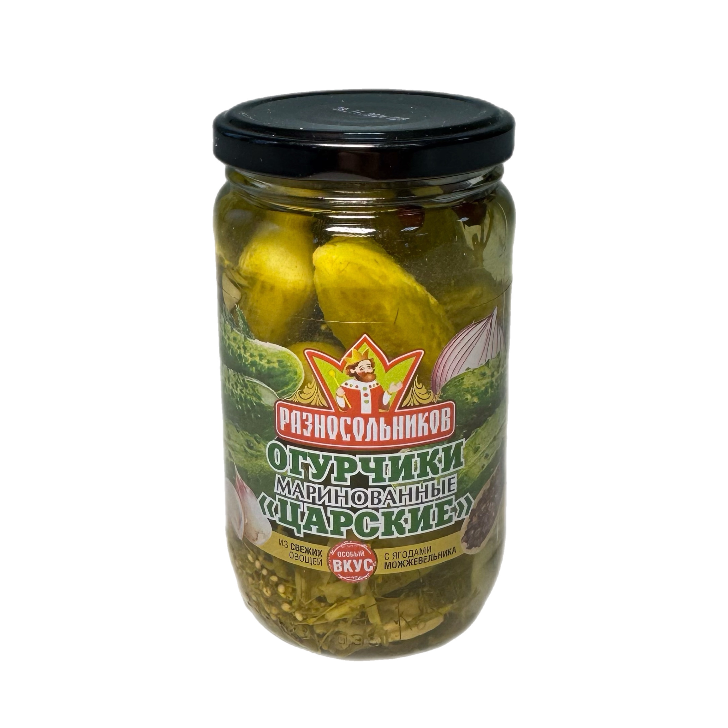 Корнишоны марин. Царские с можжевельником 350г ТМ Разносольников 