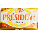 Масло Президент кислосливоч, несолен,82% 180г  