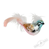 Украшение Райская птичка (стекло) 19х6,5х7,5 см GLT1016