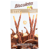 Бисквит палочки в мол. шок. с лесным орехом 32г Biscolata Stix