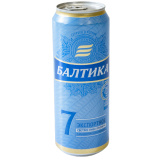 Пиво Балтика №7 Экспортное св.пастер.5,4% 0,45л ж/б 