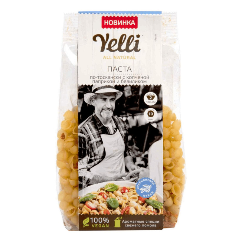 Паста По-тоскански с копченой паприкой и базиликом 180г Yelli