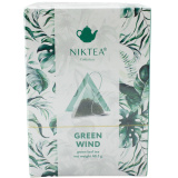 Чай Niktea зеленый крупный лист Зеленый ветер 15*2,7г пирамидки  Чай Niktea зеленый крупный лист Зеленый ветер 15*2,7г пирамидки