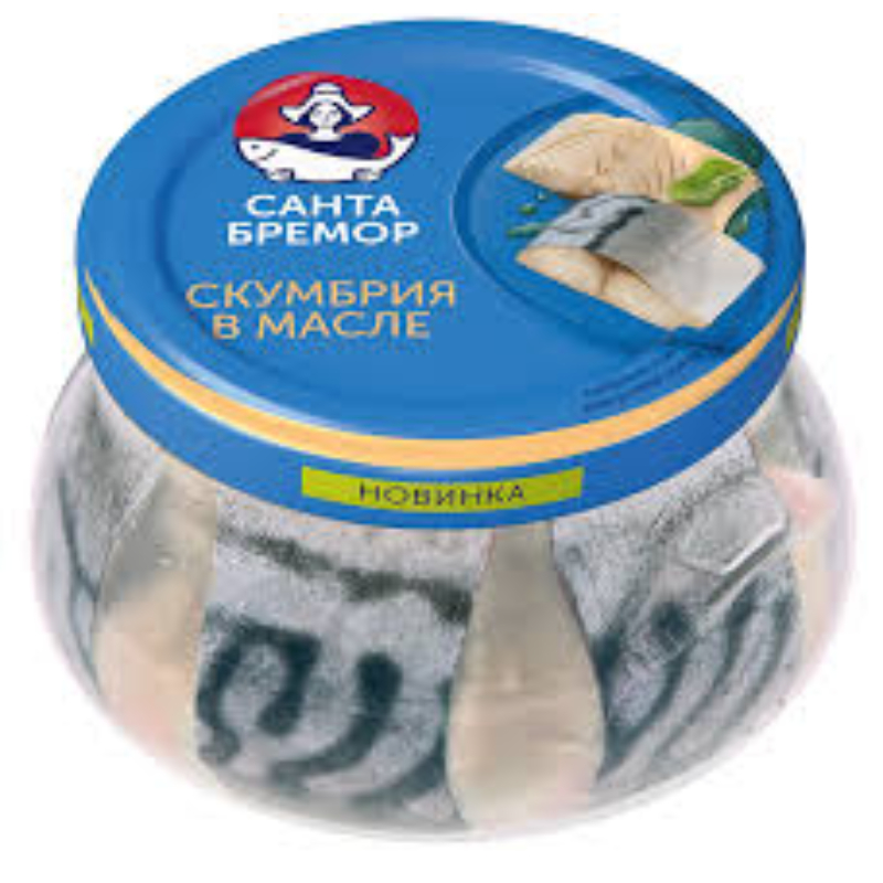 Филе-кусочки скумбрии атлант.слабосоленые в масле 260г