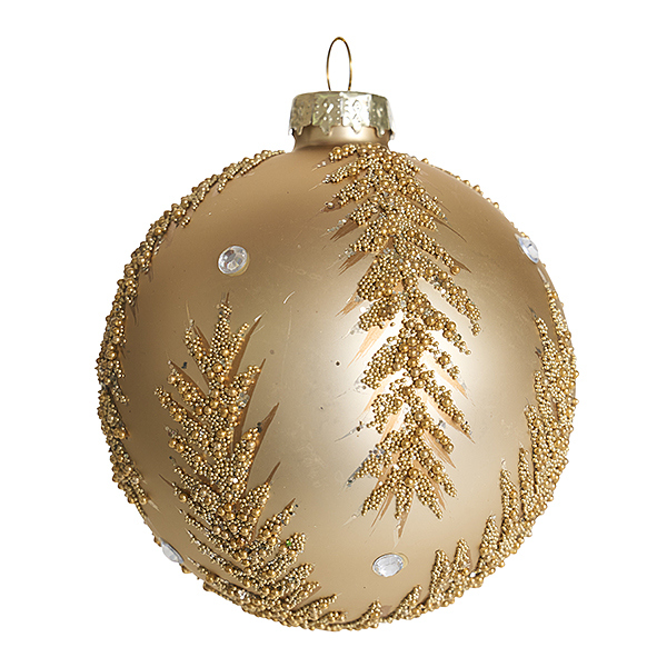 Украшение Шар "Золотые джунгли" (стекло) 8 см YQL1667