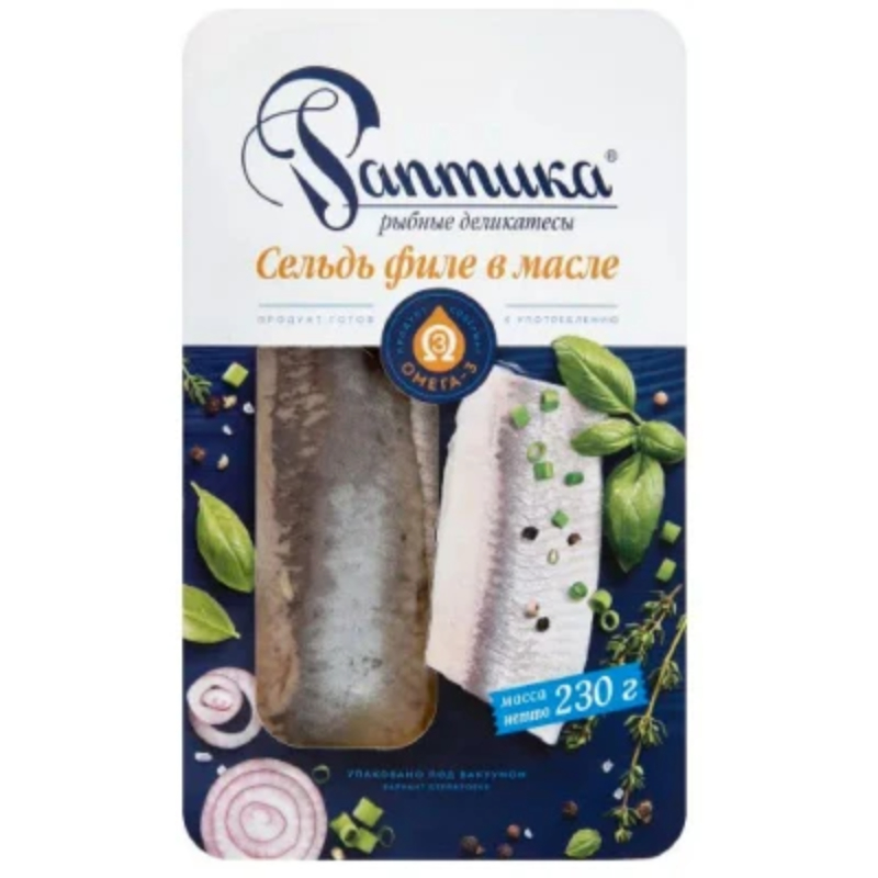 Сельдь филе Раптика в масле в/у 230г