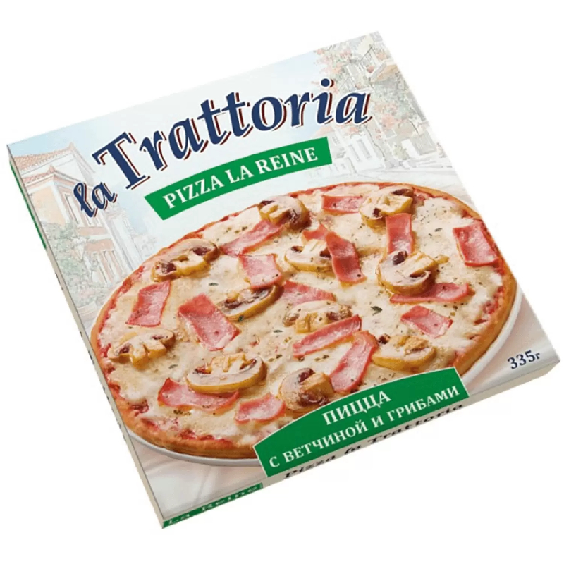Пицца с ветчиной и грибами  La Trattoria 335г