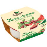 Десерт Панна-Котта с брусникой 120г Любони  Десерт Панна-Котта с брусникой 120г Любони