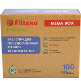 Таблетки д/ПММ бесфосфатные 100+7шт Filtero ECOline  арт.724