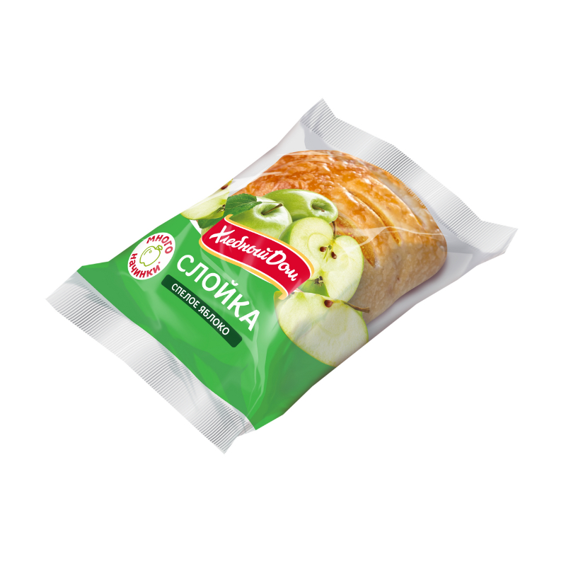 Слойка Семейная Спелое яблоко 55г Хлебный Дом