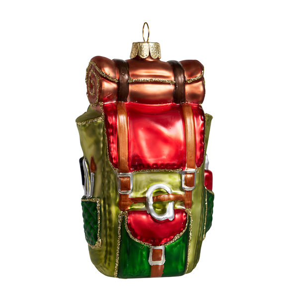 Украшение Рюкзак походный (стекло) 6,5х4,5х10 см GLT1092