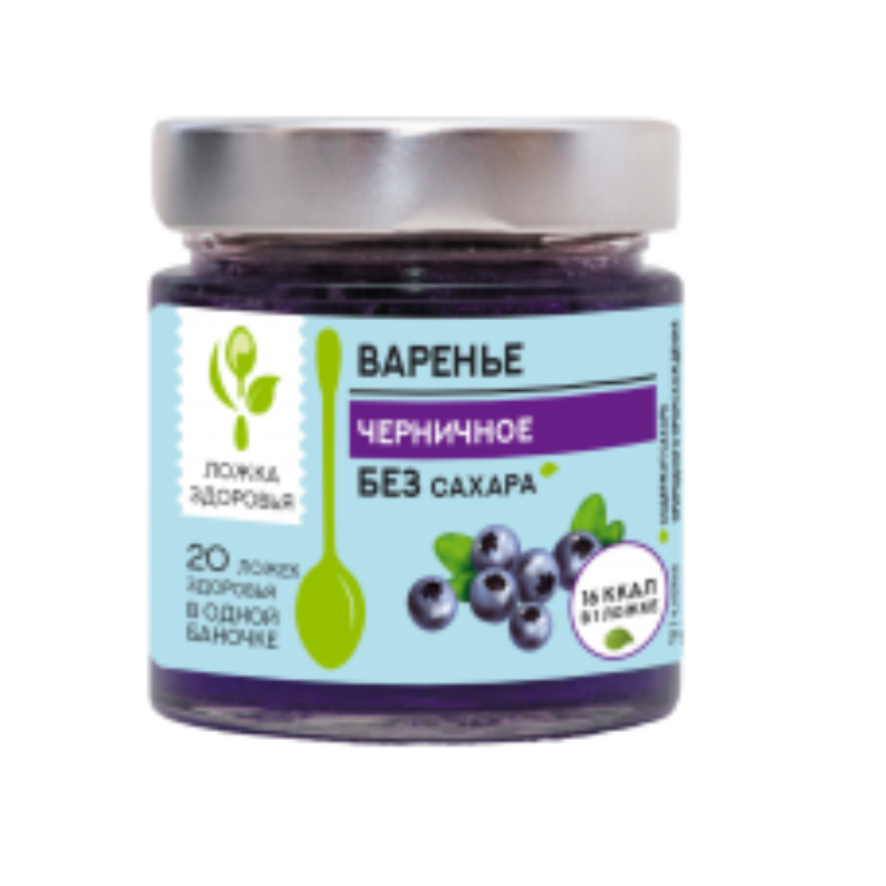 Варенье Черничное 200г б/сахара Ложка Здоровья