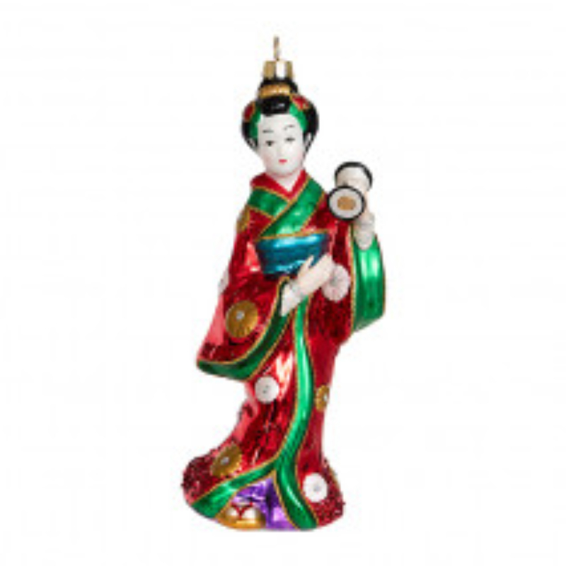 Украшение Гейша в кимоно (стекло) 7х6,5х18 см  GLT1047