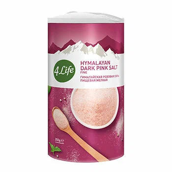 Соль гималайская розовая мелкая 4LIFE 250г туба картонная пачка 