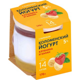 Йогурт Коломенский  5% Клубника-банан 170 г стекло