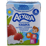 Каша Агуша Укрепляй-ка мол.рис/клубника/земляника/яблоко 2,7% 200 мл