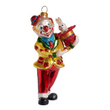 Украшение Клоун с кроликом в шляпе (стекло) 7,5х5,5х14,5 см 23023-1