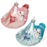 Украшение Малыш "Нежный возраст",асс. из 2-х (стекло) 11х5х9,5см GLT904