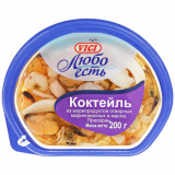 Коктейль из маринованных морепродуктов в масле VICI 200г  Коктейль из маринованных морепродуктов в масле VICI 200г