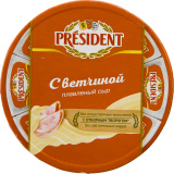Сыр Президент с ветчиной плавленый 45% 140г