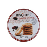 Печенье BISQUINI кус. молочного и темного шоколада 150г ж/б