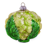 Украшение Капуста цветная, асс. из 2-х (стекло)7,5х7,5х9см GLT617