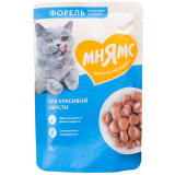 Корм Мнямс д/кошек Кусочки в соусе с форелью 85г