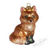 Украшение Лисичка (стекло) 6,5х5,5х10 см 83197