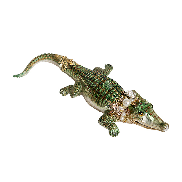 Украшение Крокодил гламурный (стекло) 16х5,5х5 см 243070