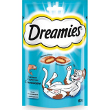 Корм д/кошек DREAMIES сухой 60г с лососем 