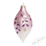 Украшение Капля "Вистерия" (стекло) 6х6х12 см AXM121