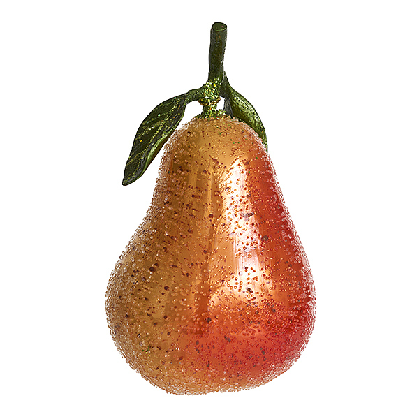 Украшение Груша засахаренная (стекло) 7х7х12 см GLT1294