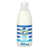 Молоко пастеризованное 1,5% 930мл  Простоквашино Молоко пастеризованное 1,5% 930мл  Простоквашино