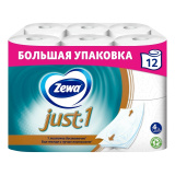 Туал.бумага Зева Джаст 4-слойная 12шт 