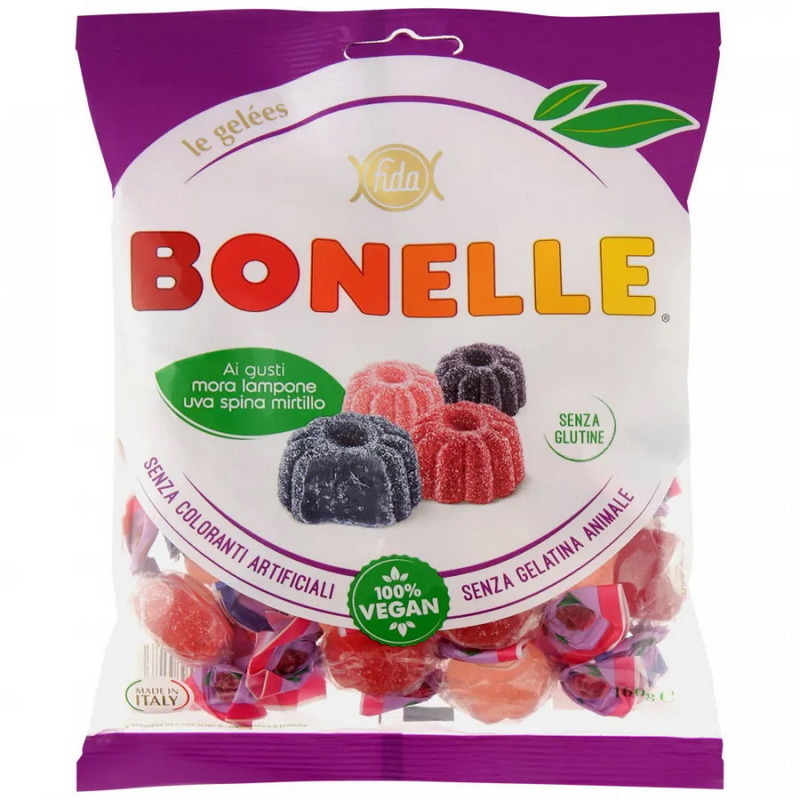 Мармелад Лесные ягоды Ежевика,Малина,Черника,Крыжовник б/глютена/веган 160г Fida пакет